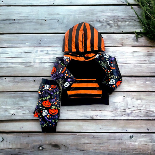 Halloween Orange Stripe 2pc Set