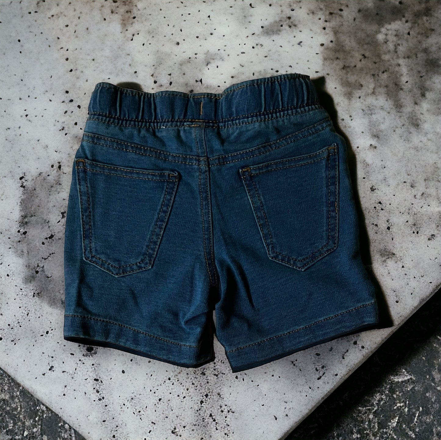 Drawstring Denim Shorts