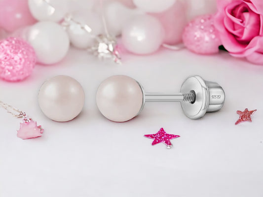 Pink Pearl Earrings