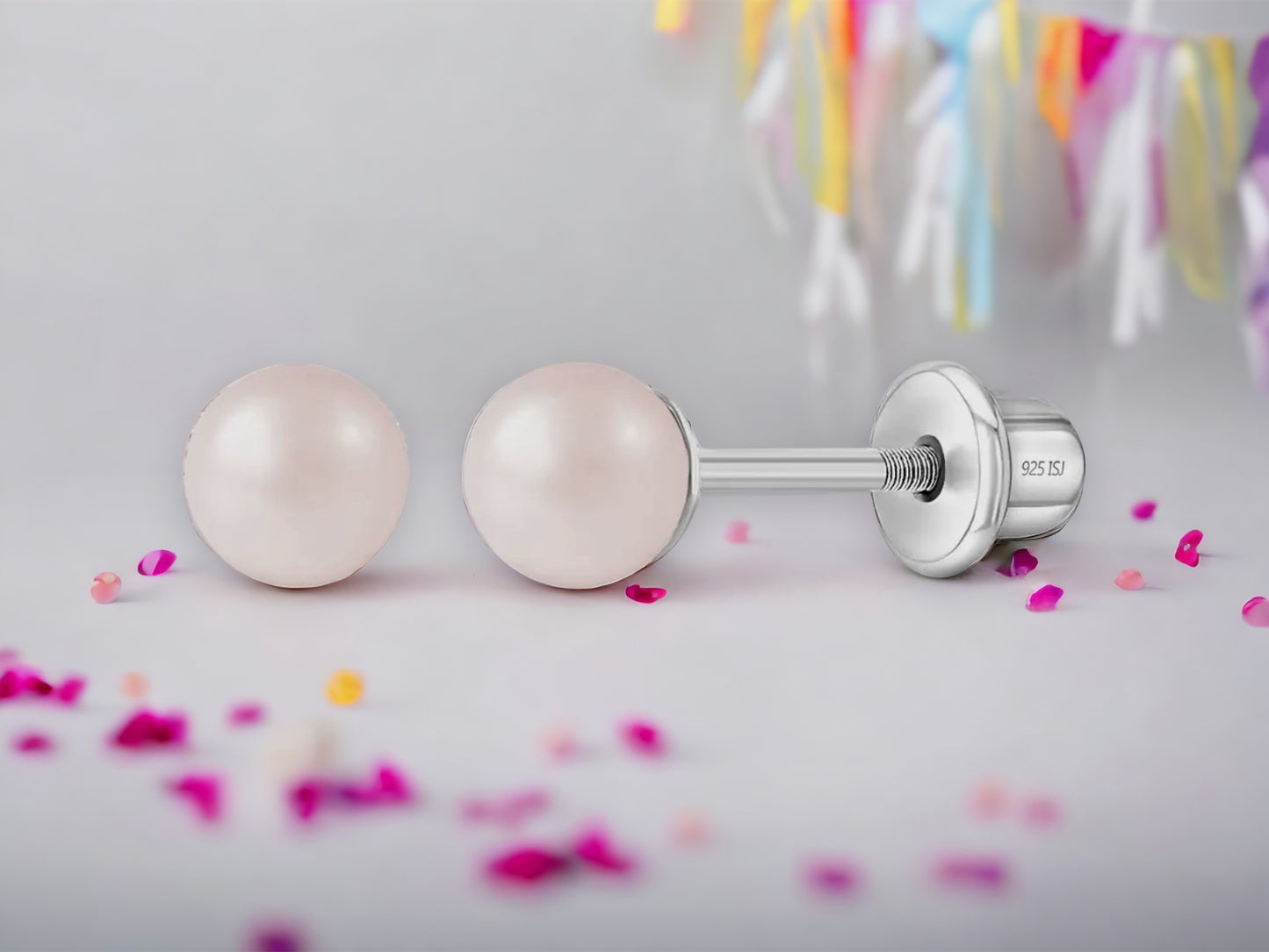 Pink Pearl Earrings