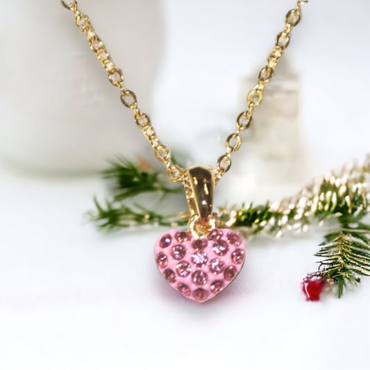 Pink Diamanté Heart