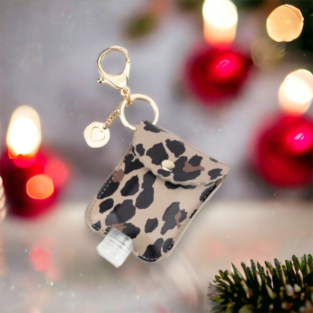 Cute ‘n Clean Hand Sanitizer Keychain (leopard)