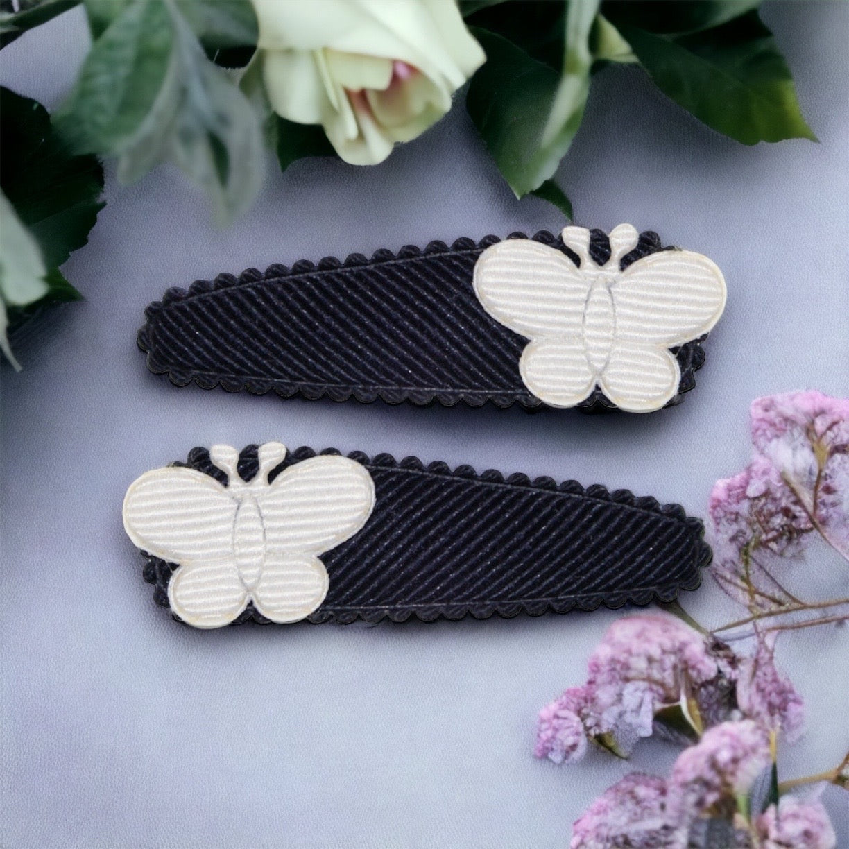 Grosgrain Butterfly Hair Snaps