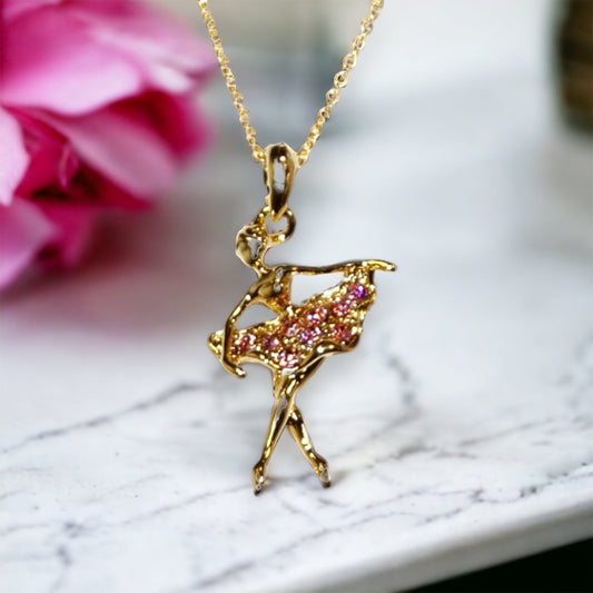 Diamond Ballerina Curtsey Necklace