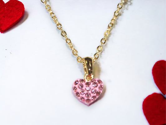 Pink Diamanté Heart