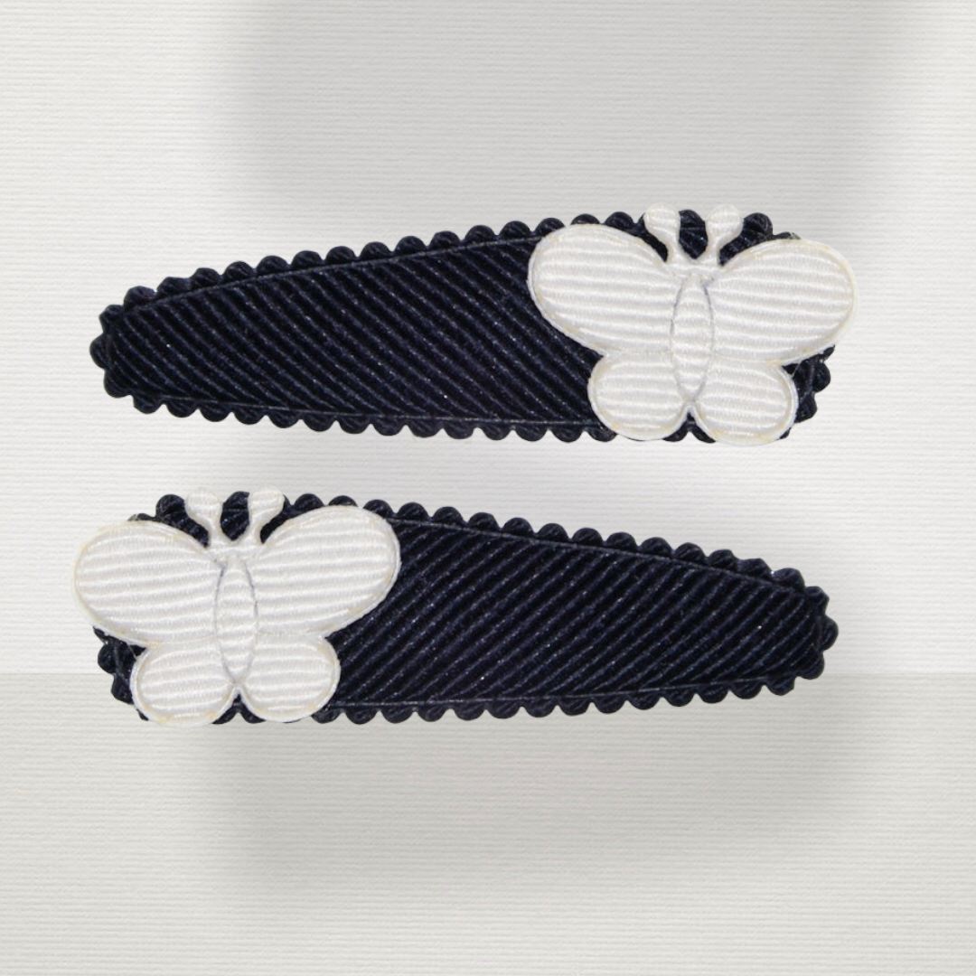 Grosgrain Butterfly Hair Snaps