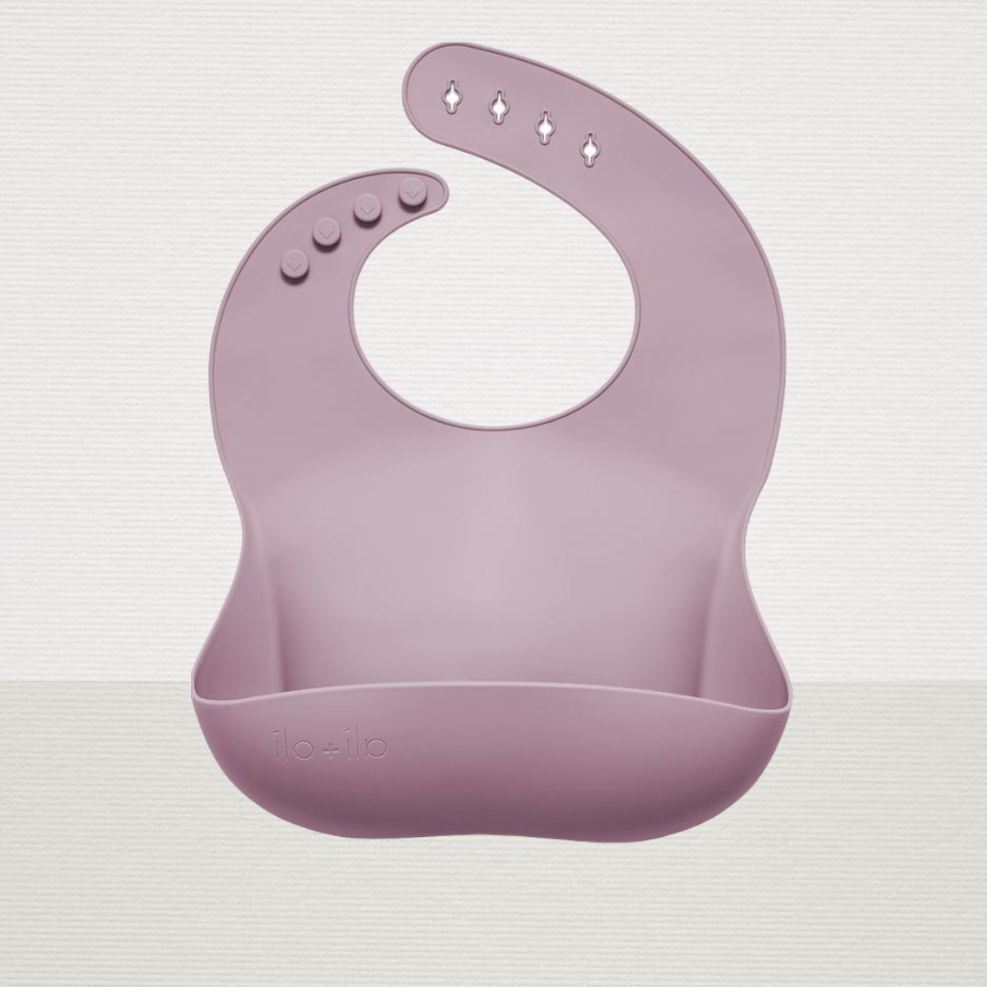 Silicone Baby Bib (soft lilac)